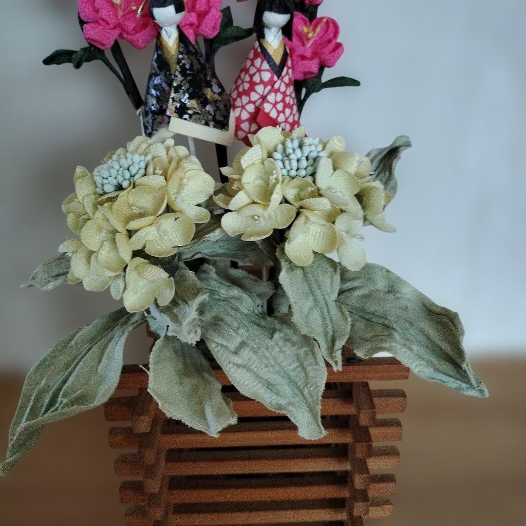 つまみ細工、アートフラワー(布花)　おひなまつり