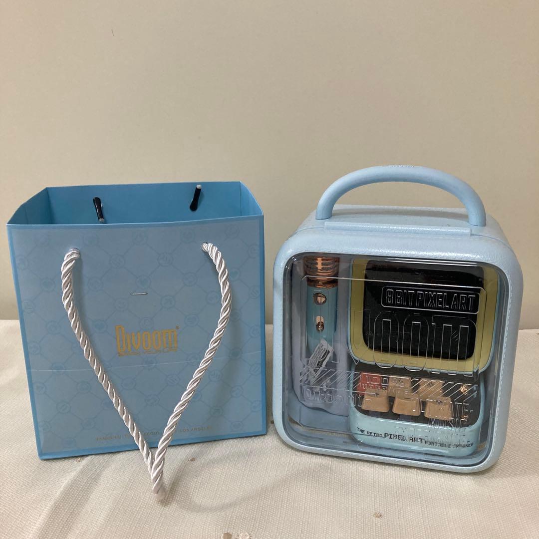 美品 Divoom DitoMic デジタル時計 ブルーマイク付