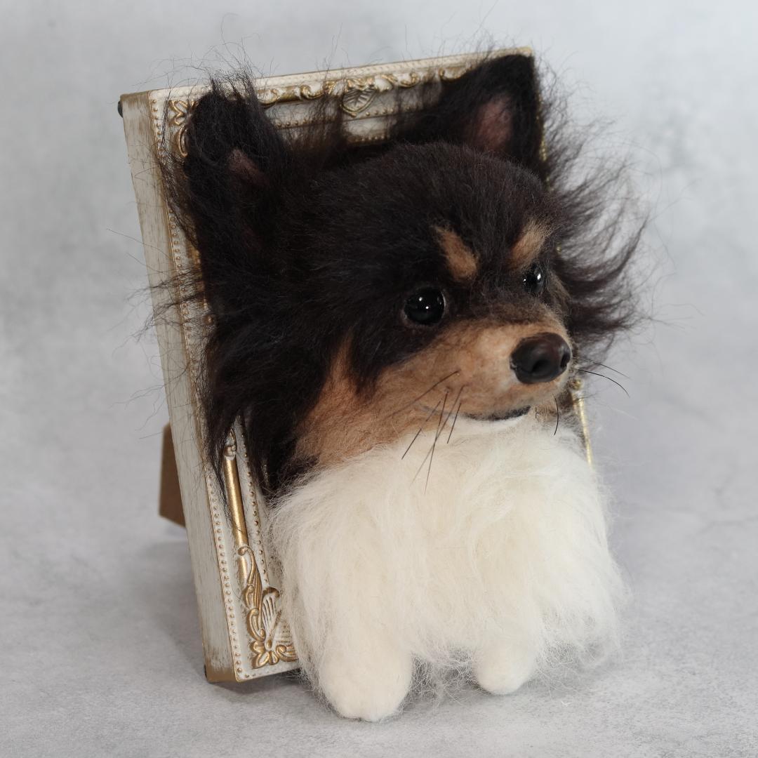 cherryさま専用②　羊毛フェルト　犬　チワワ　フレーム　オーダー