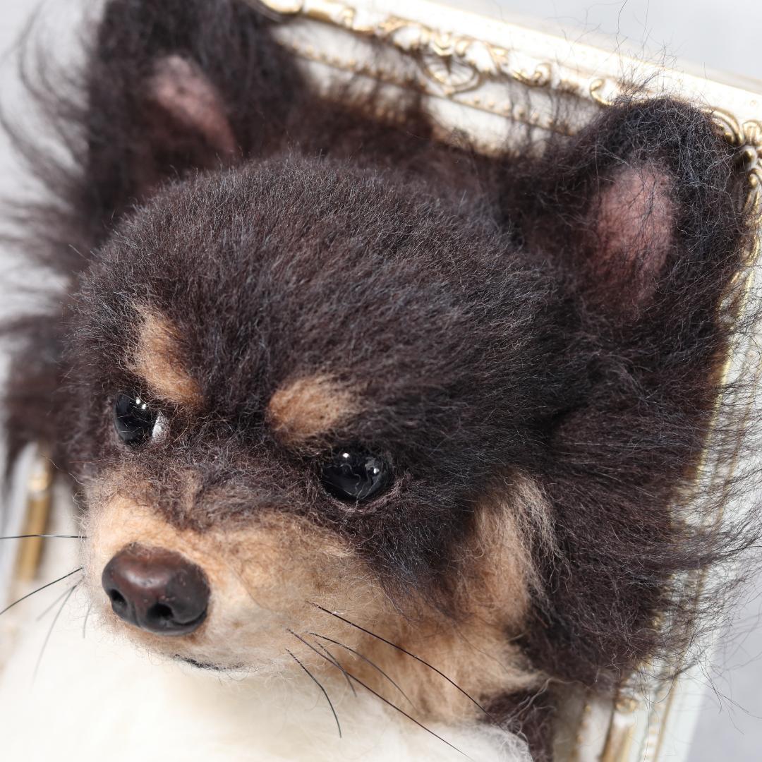 cherryさま専用②　羊毛フェルト　犬　チワワ　フレーム　オーダー