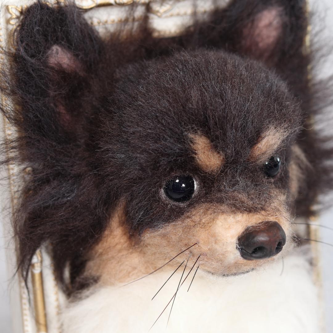 cherryさま専用②　羊毛フェルト　犬　チワワ　フレーム　オーダー