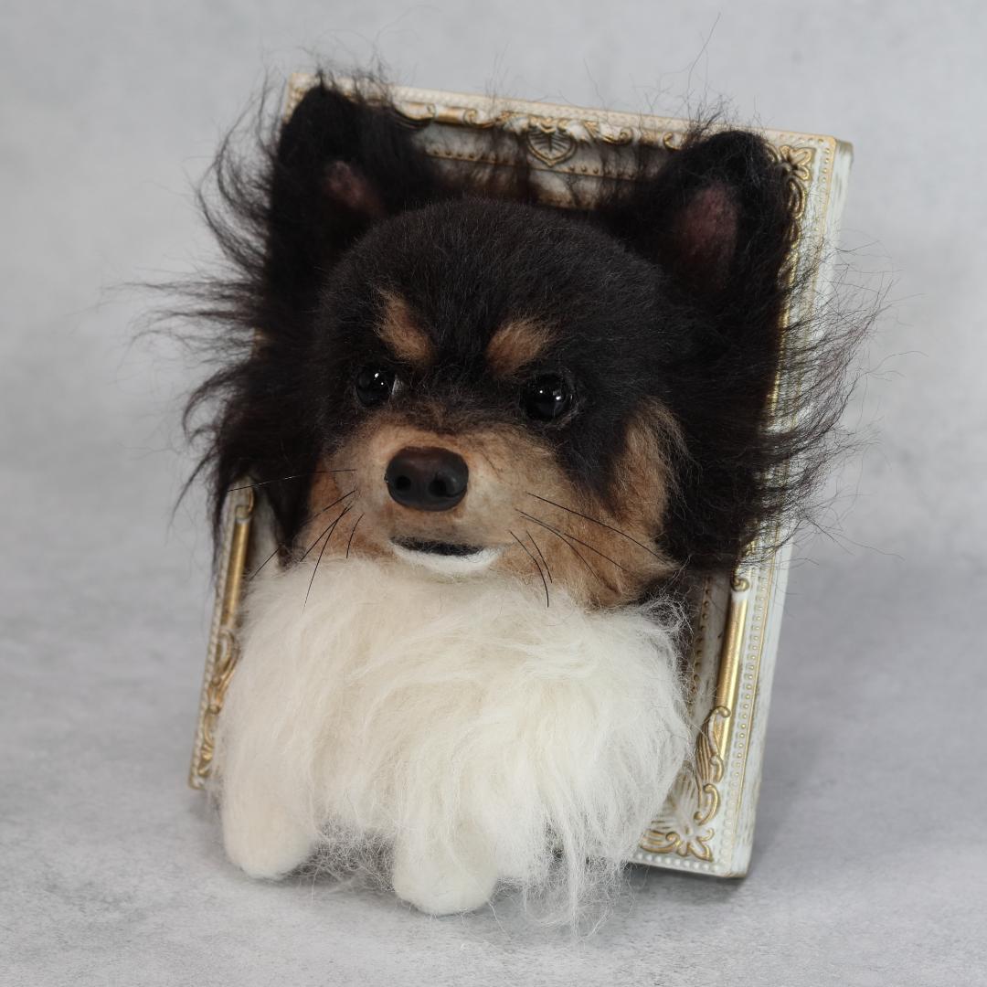 cherryさま専用②　羊毛フェルト　犬　チワワ　フレーム　オーダー