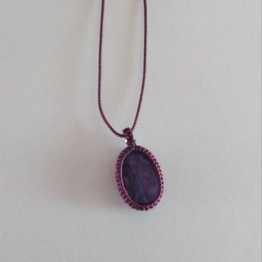 チャロアイト マクラメネックレス