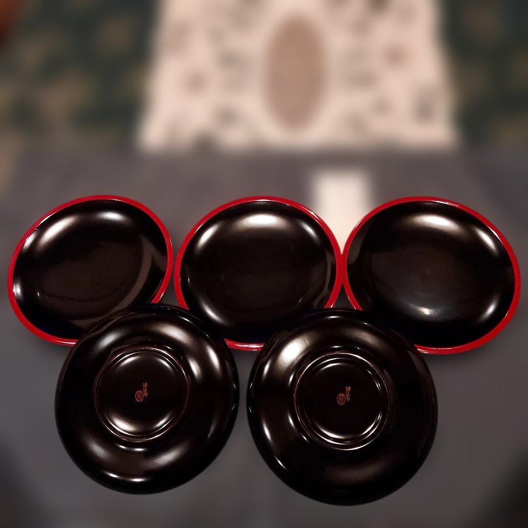 浄法寺塗　漆器　大きいお皿　5個セット