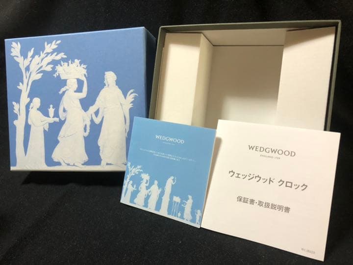 送料込 ★美品★ ウェッジウッド クリスタルクロック　(箱付き)