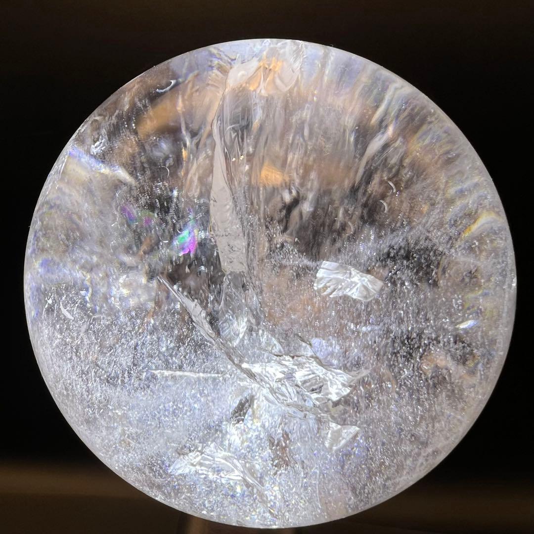 ✳️極品✨綺麗な虹と透明度‼️ハイクオリティスフィア✨レインボー 水晶 丸玉 天然石
