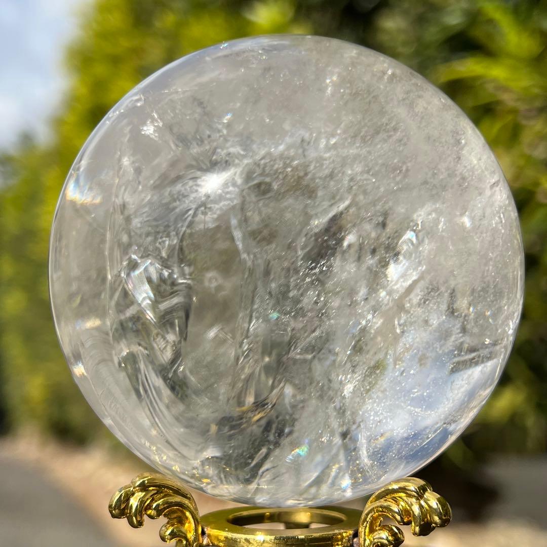 ✳️極品✨綺麗な虹と透明度‼️ハイクオリティスフィア✨レインボー 水晶 丸玉 天然石