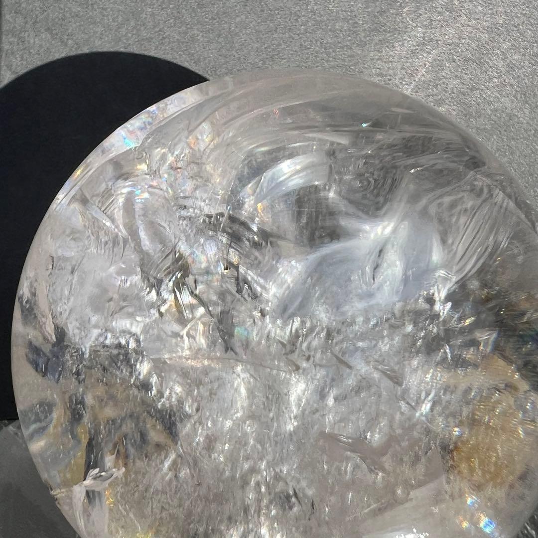 ✳️極品✨綺麗な虹と透明度‼️ハイクオリティスフィア✨レインボー 水晶 丸玉 天然石