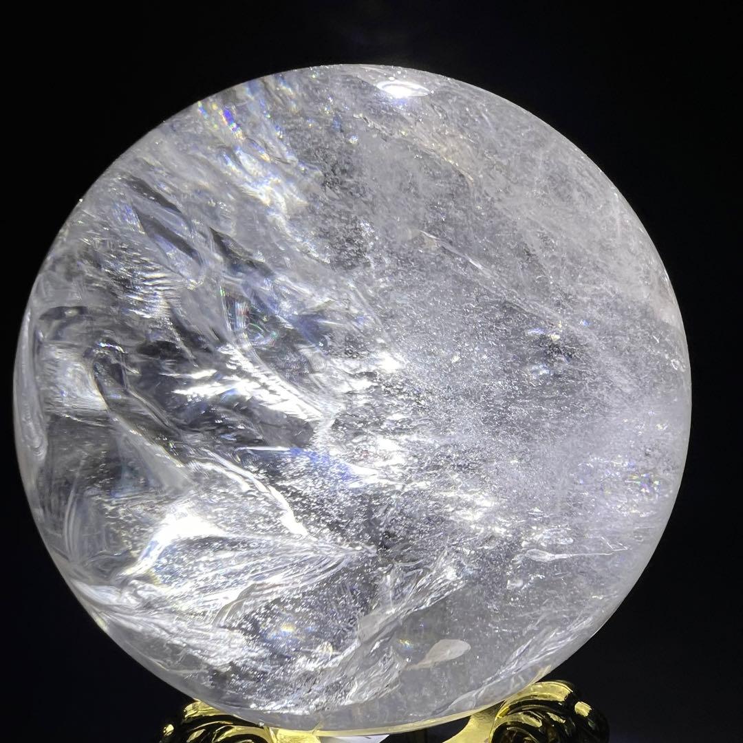 ✳️極品✨綺麗な虹と透明度‼️ハイクオリティスフィア✨レインボー 水晶 丸玉 天然石