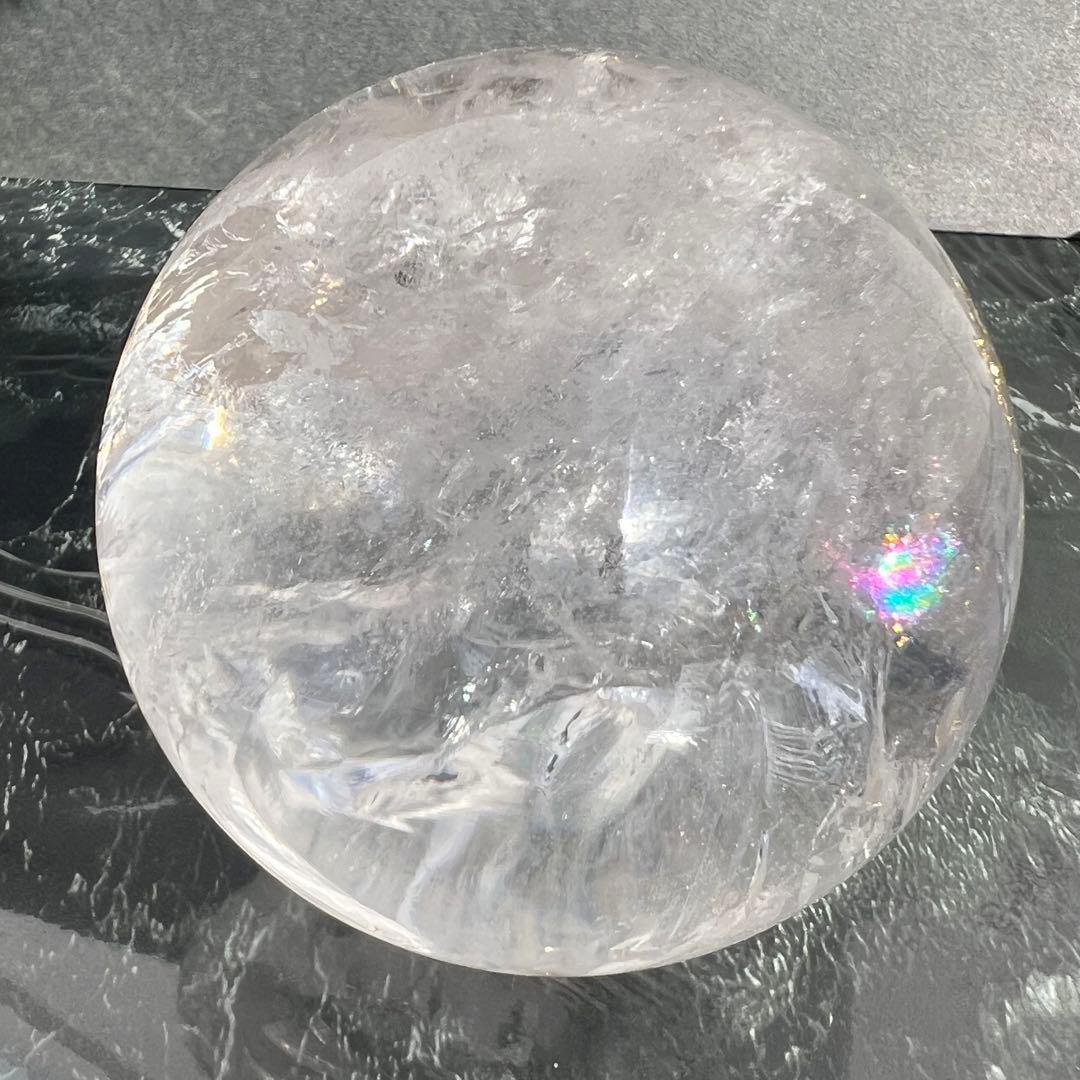 ✳️極品✨綺麗な虹と透明度‼️ハイクオリティスフィア✨レインボー 水晶 丸玉 天然石