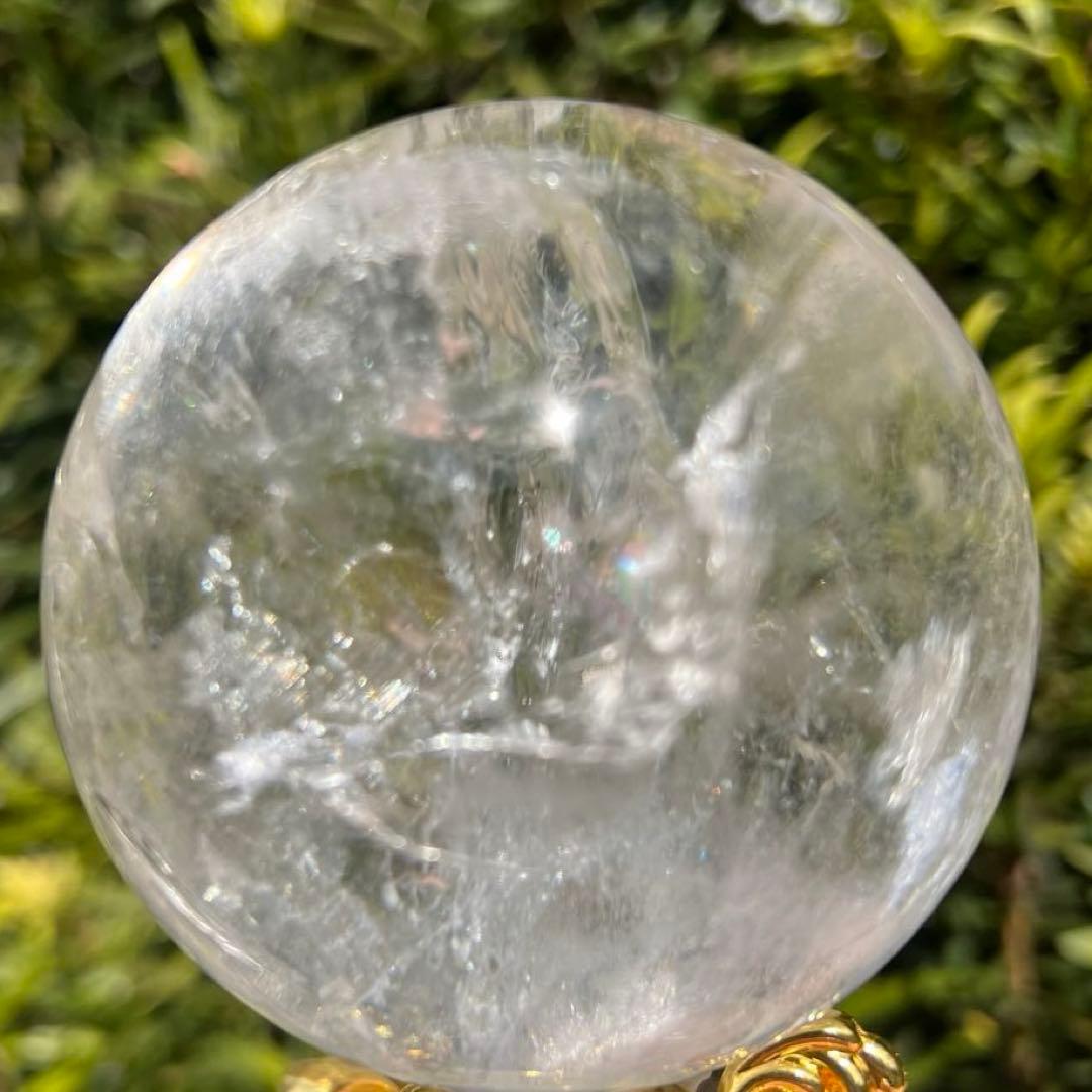 ✳️極品✨綺麗な虹と透明度‼️ハイクオリティスフィア✨レインボー 水晶 丸玉 天然石