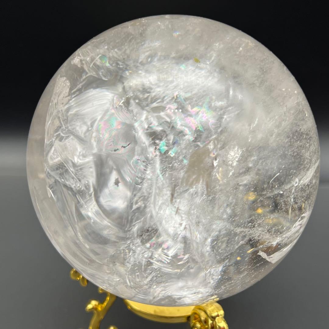 ✳️極品✨綺麗な虹と透明度‼️ハイクオリティスフィア✨レインボー 水晶 丸玉 天然石