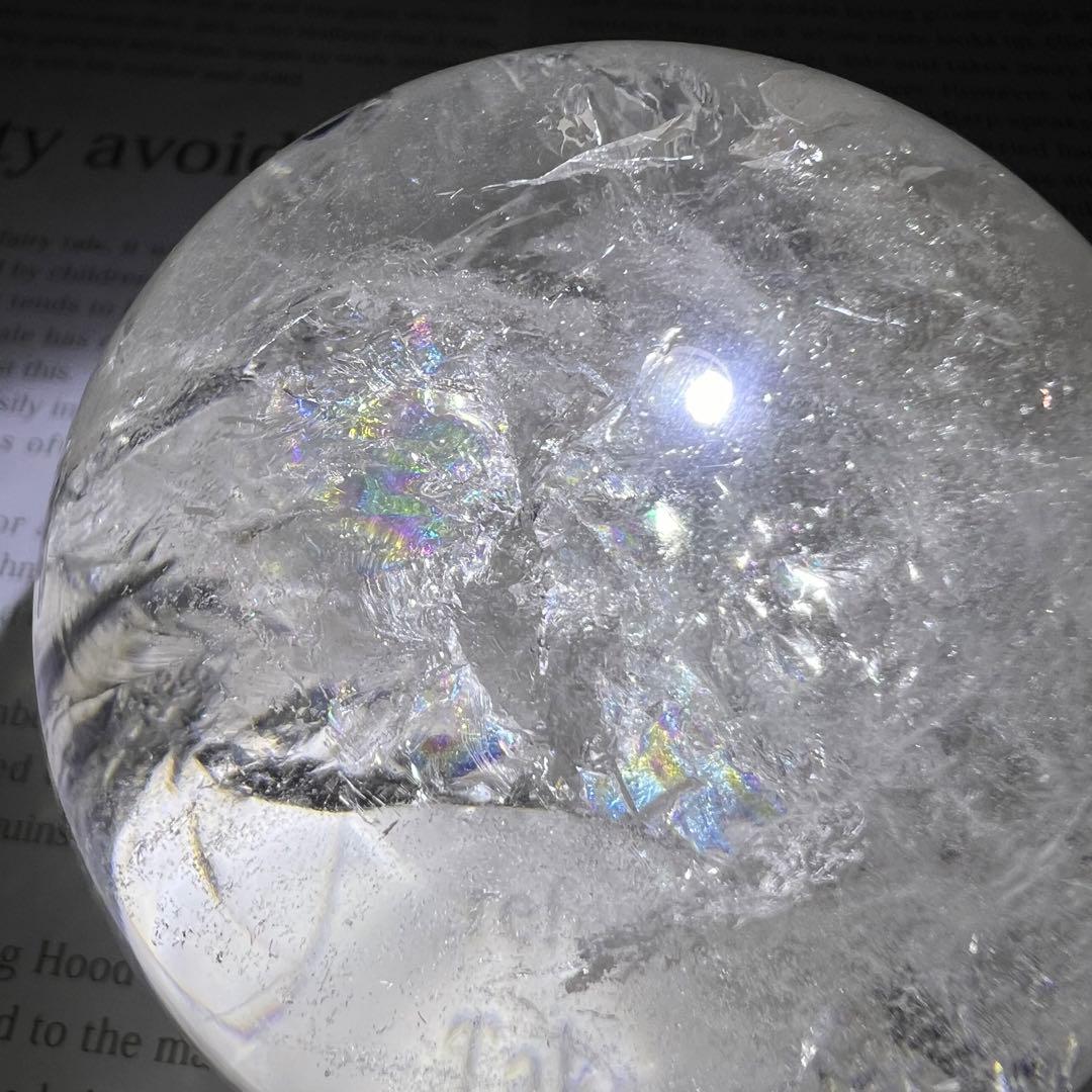 ✳️極品✨綺麗な虹と透明度‼️ハイクオリティスフィア✨レインボー 水晶 丸玉 天然石