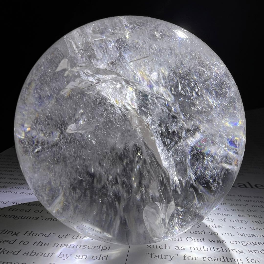 ✳️極品✨綺麗な虹と透明度‼️ハイクオリティスフィア✨レインボー 水晶 丸玉 天然石