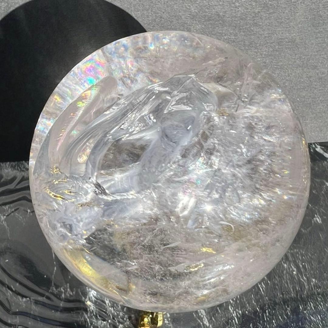 ✳️極品✨綺麗な虹と透明度‼️ハイクオリティスフィア✨レインボー 水晶 丸玉 天然石