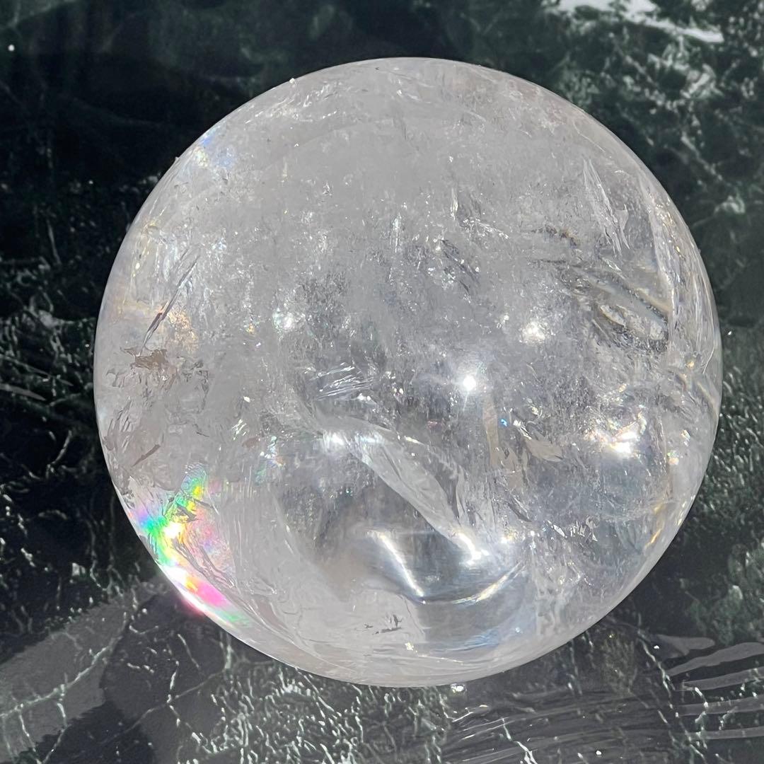✳️極品✨綺麗な虹と透明度‼️ハイクオリティスフィア✨レインボー 水晶 丸玉 天然石