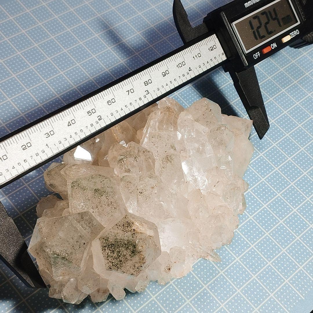 ④マニカラン水晶 クラスター原石 ピンクマニカラン グリーンファントム 貫入水晶