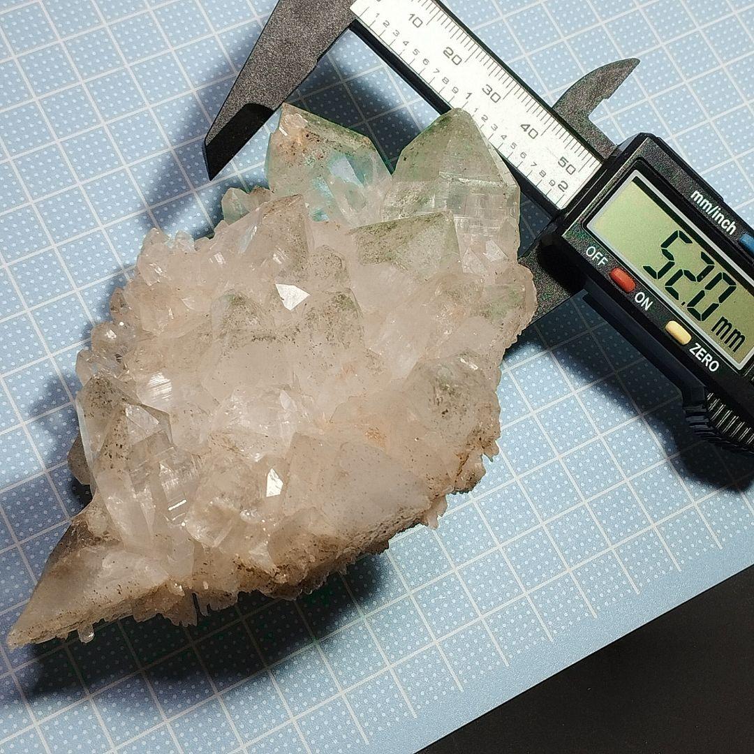 ④マニカラン水晶 クラスター原石 ピンクマニカラン グリーンファントム 貫入水晶