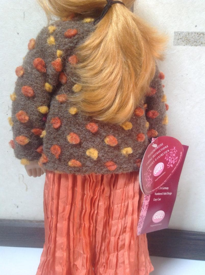 人形：ビンテージドール【シルビア・ナッテラ】 ②赤 Gotz 約48㎝