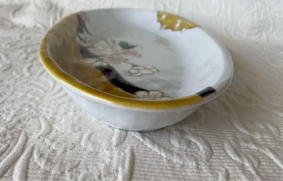 九谷焼　宮本晄氏　オーバル　大皿　11号　春待ち