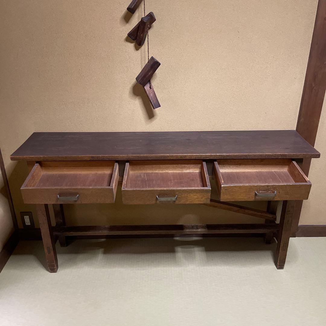 アンティーク　長机　作業机　作業台　テーブル　昭和レトロ　古民具　レトロ　昭和