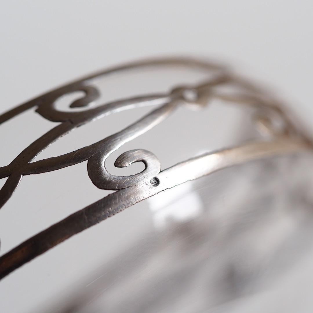 ヴィンテージ シルバーオバレイ デザートカップ 67mm / K76D 銀製