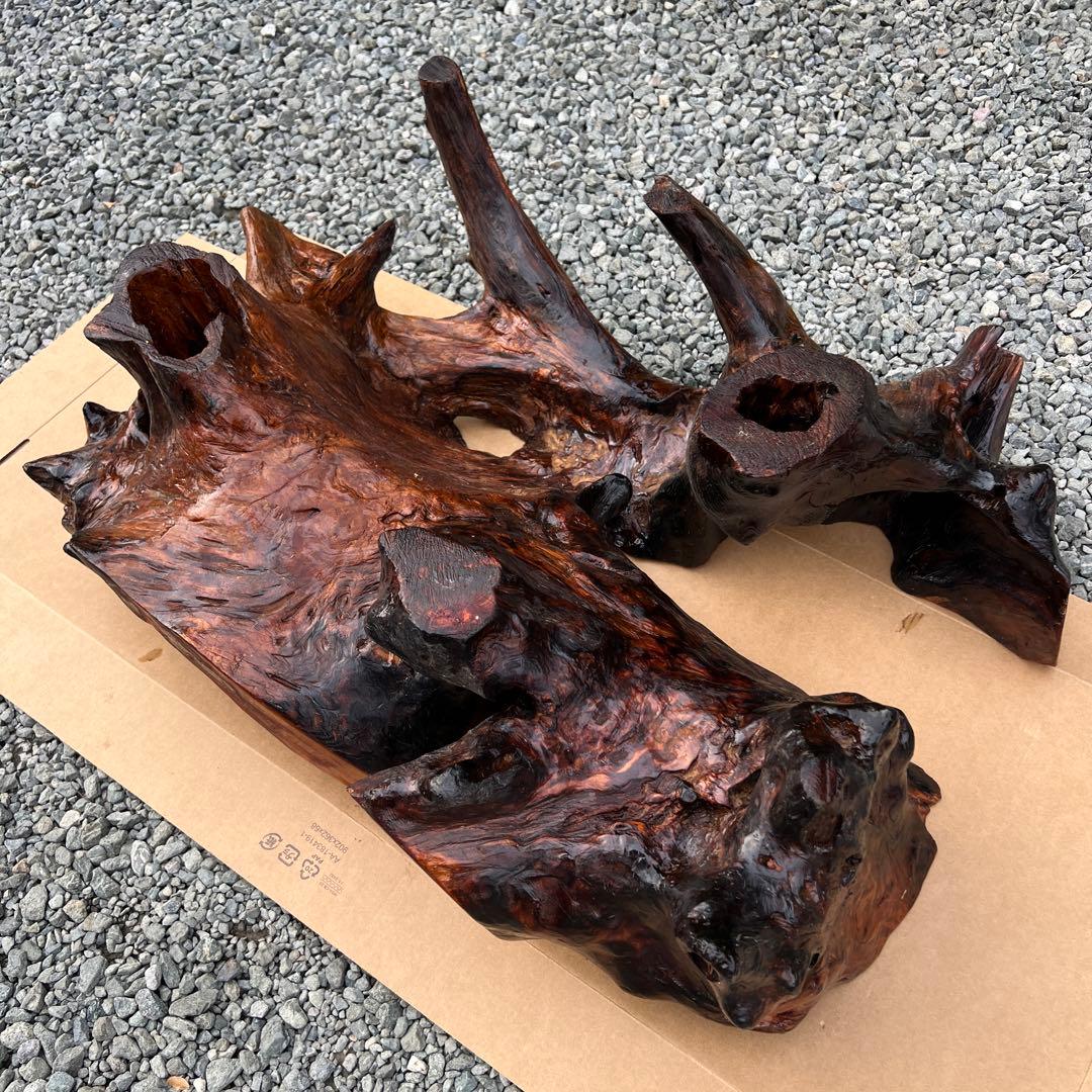 天然木　木株　アンティーク　超希少　骨董品　根っこ 置物 花台 オブジェ