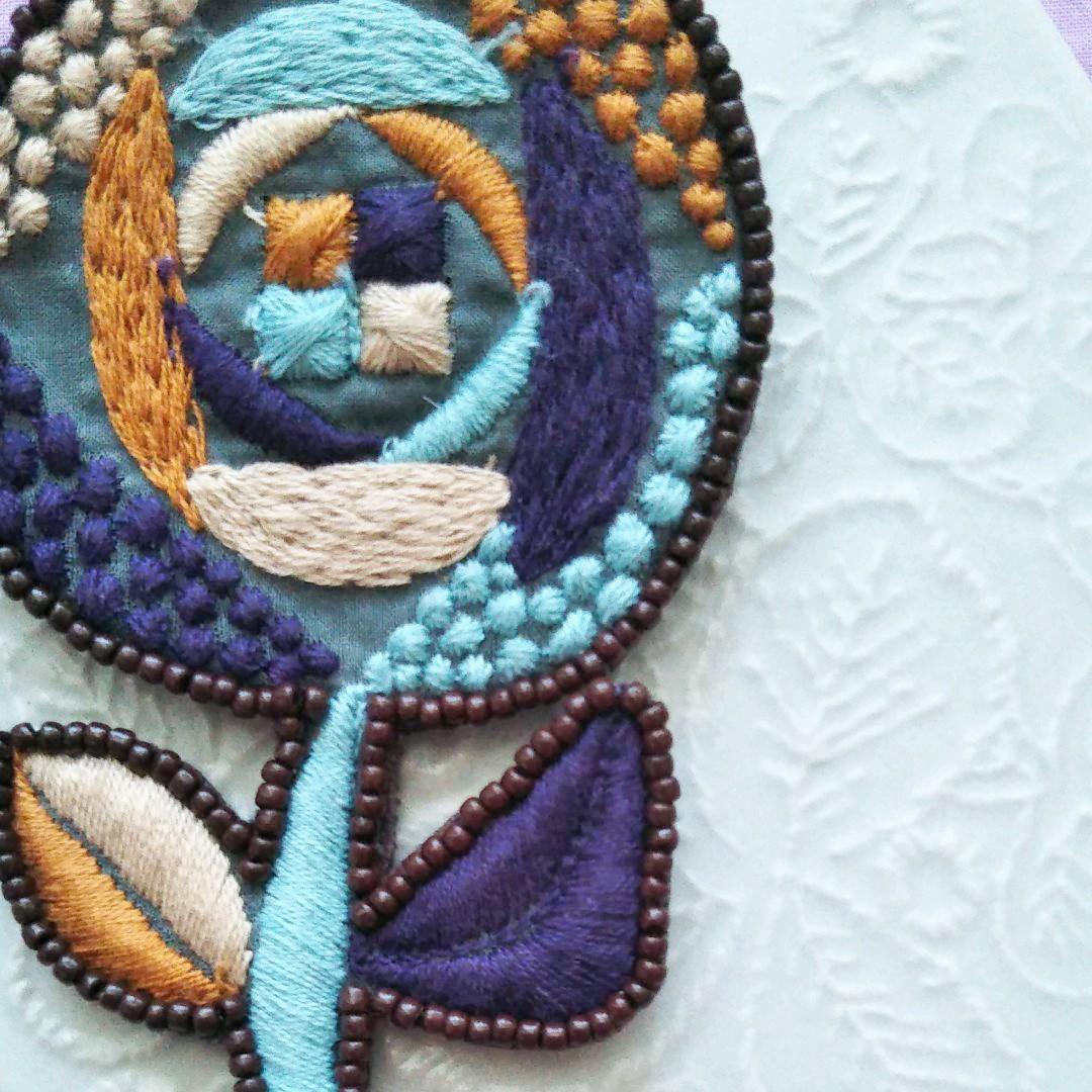 ⚠️もも8-105 ハンドメイド ブローチアクセサリー ミナペルホネン生地