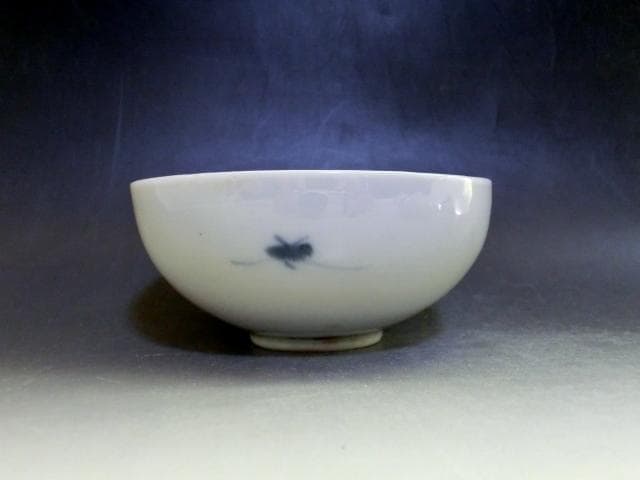 鉢■染付 野花 5客 青華 古い小鉢 古京焼 古玩 古道具 時代物 骨董品■