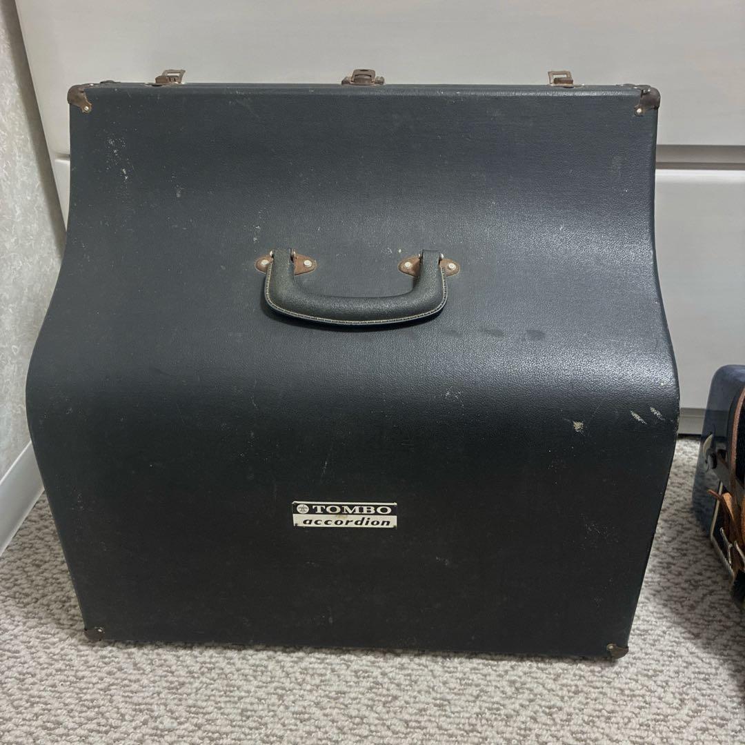 #お値下げ　トンボアコーディオン No.211 30鍵青黒マーブル　レトロ