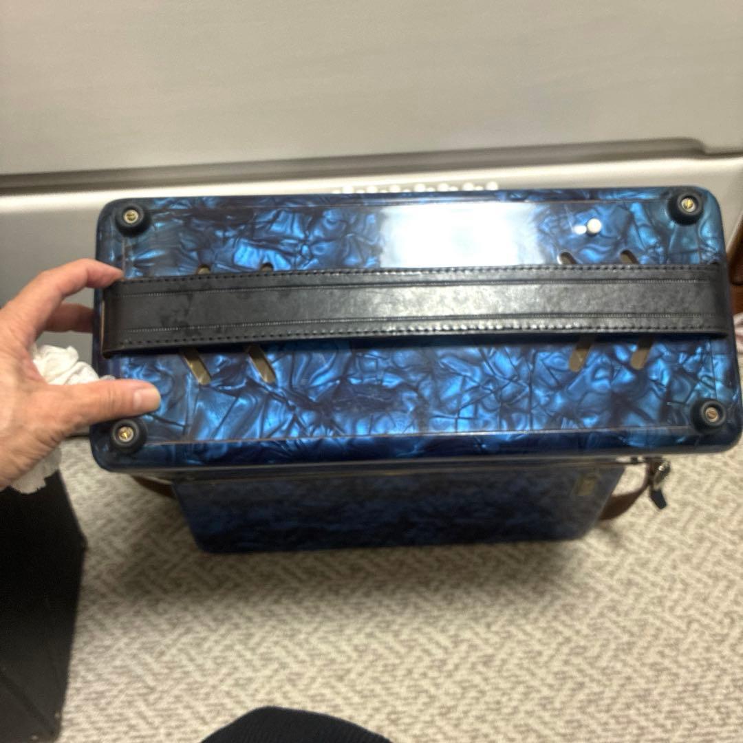 #お値下げ　トンボアコーディオン No.211 30鍵青黒マーブル　レトロ