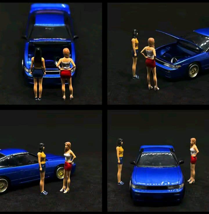 ★NEW■1/64イニD【インパクトブルー/真子＆沙雪TYPE-A】2体《新品》