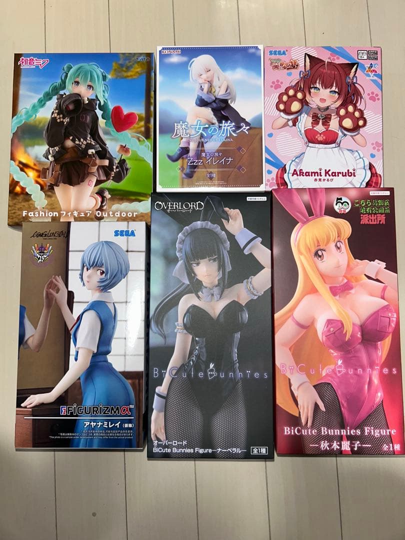 美少女フィギュア　6体セット　ミク、麗子、かるび、イレイナ　ナーベラル アヤナミ