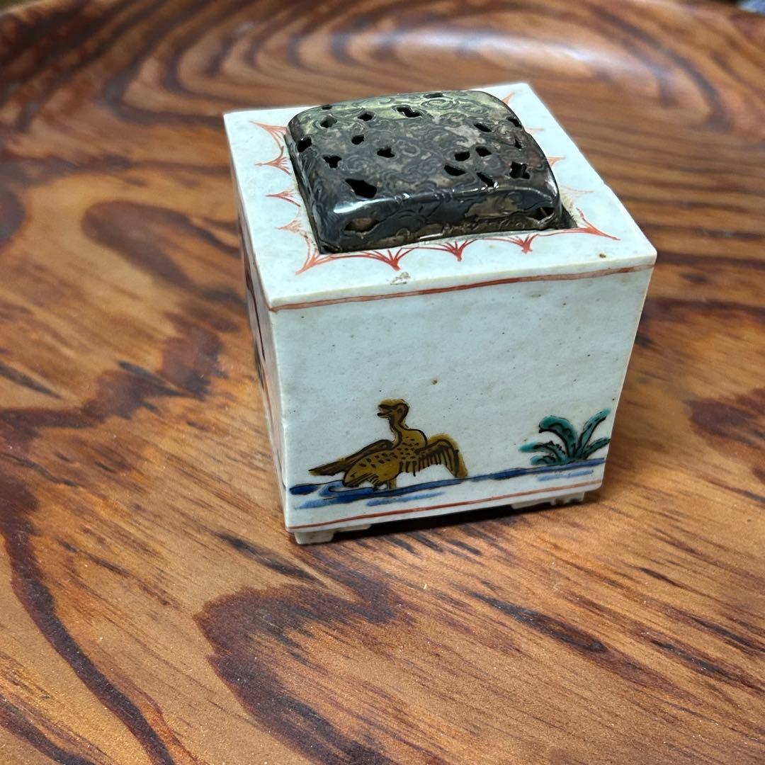 古九谷銀ホヤ付き香炉