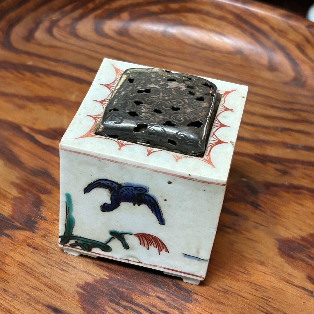 古九谷銀ホヤ付き香炉