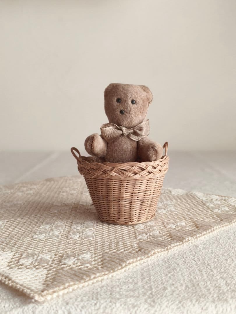 【ひまわりさま】small basket ❀ 両側 持ち手の * バスケット