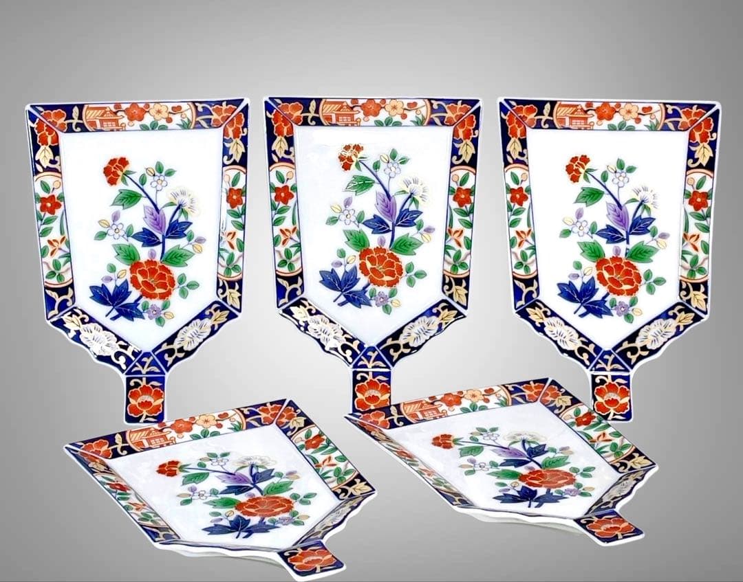 有田焼 醍醐窯 古伊万里 羽子板皿 ×5セット