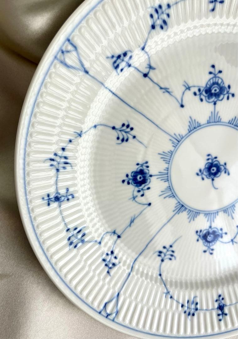 【未使用】ロイヤルコペンハーゲン★ブルーフルーテッドプレイン　プレート27㎝