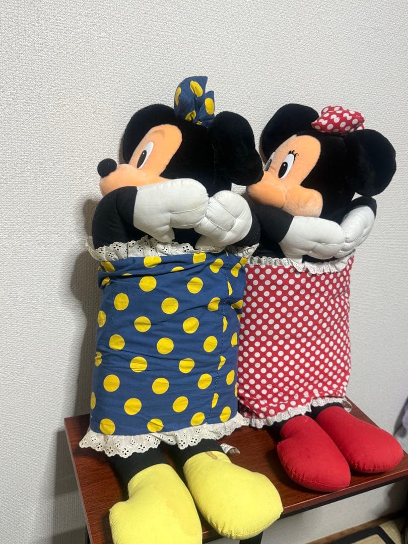 【希少】ミッキー＆ミニー 特大ぬいぐるみ 平成レトロ