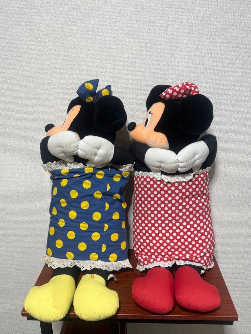 【希少】ミッキー＆ミニー 特大ぬいぐるみ 平成レトロ
