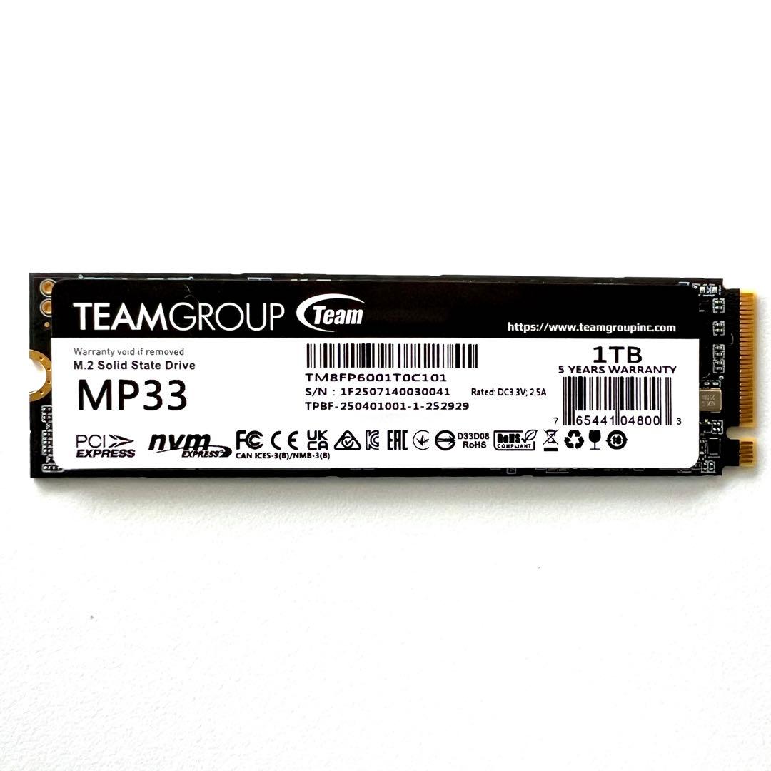 使用時間がわずか358時間 Team M.2 SSD 1TB 動作確認済