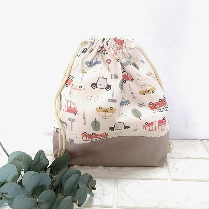 《通園・通学3点セット》はたらくクルマ・レッスンバッグ他計3点　＃n1858