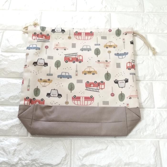 《通園・通学3点セット》はたらくクルマ・レッスンバッグ他計3点　＃n1858