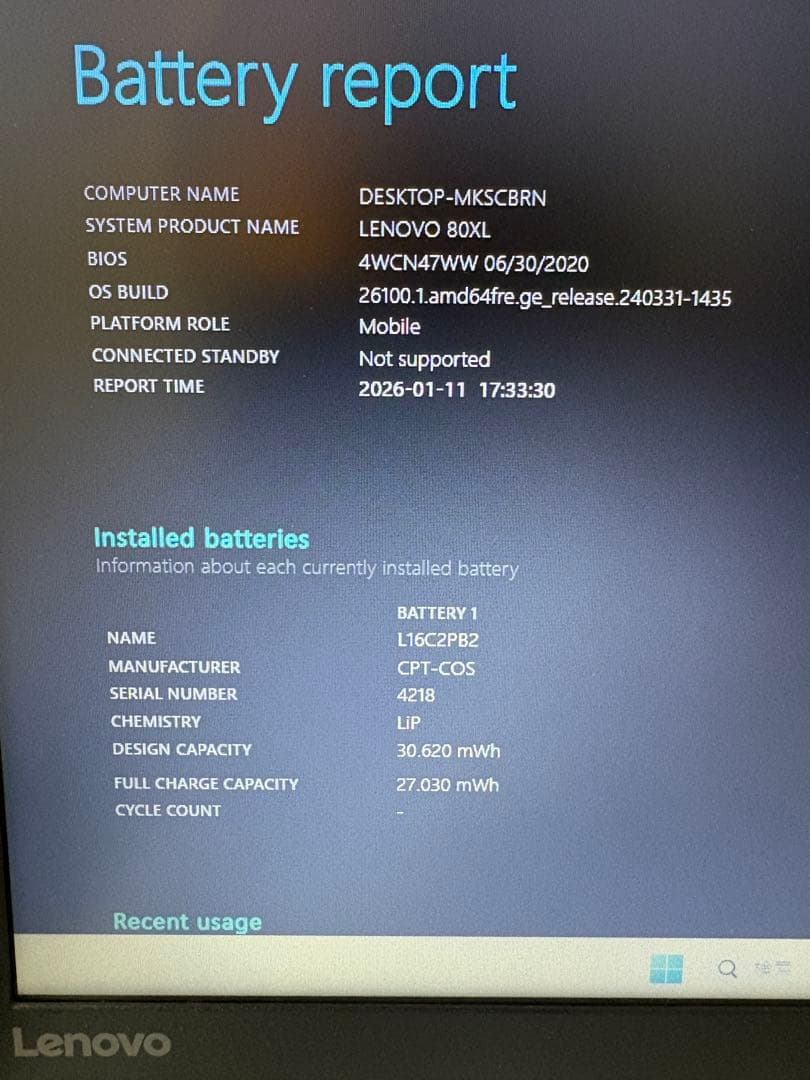Lenovo ideapad 320 Office認証済 SSD.