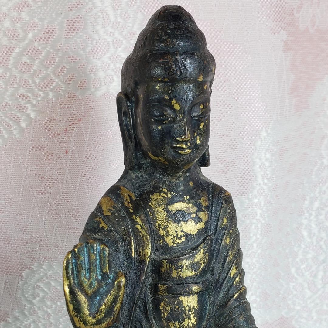 【新羅仏】◆金銅如来立像 全高:27.4cm 仏像◆検）天平仏 飛鳥仏 高麗仏