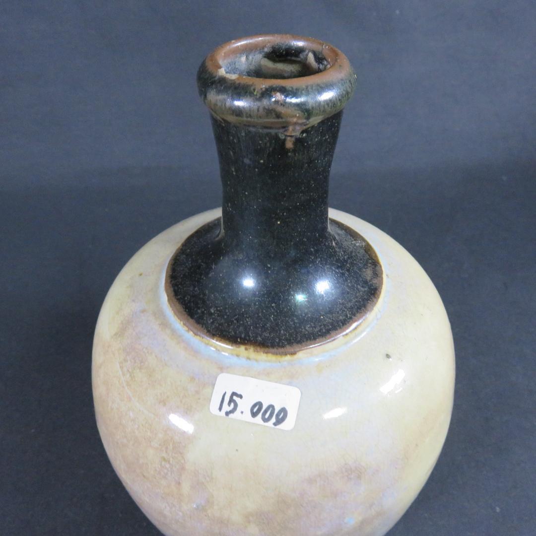 相馬 壺 徳利 花器 一輪挿し 民藝 飾り壺 時代物 首鉄釉 大堀