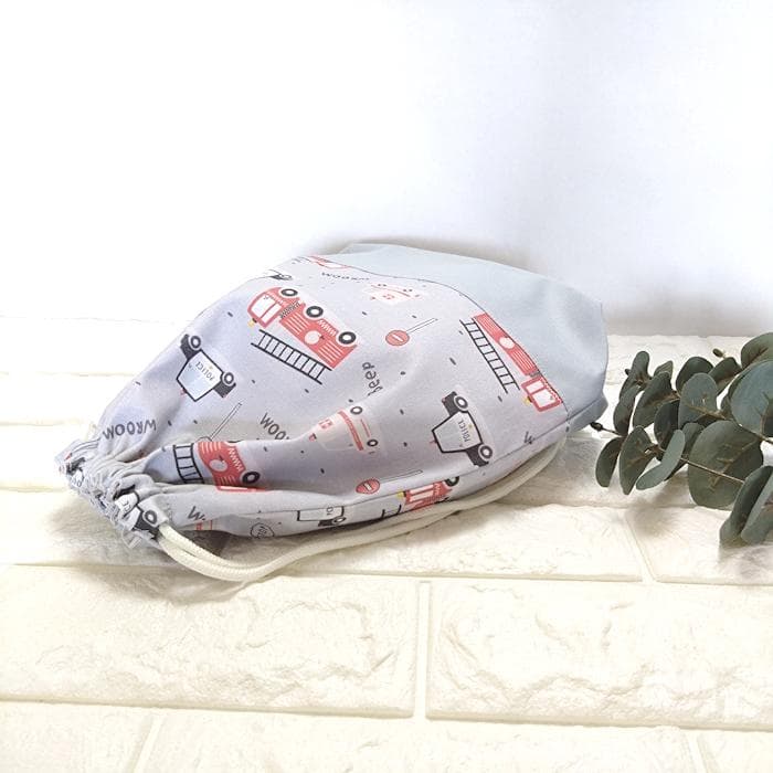 《通園通学3点セット》・はたらくクルマ・グレー　＃n1857