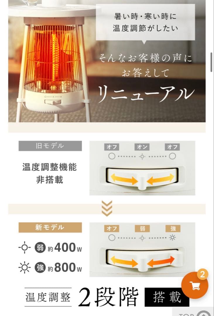 NIPLUXの電気ヒーターNUKUREA