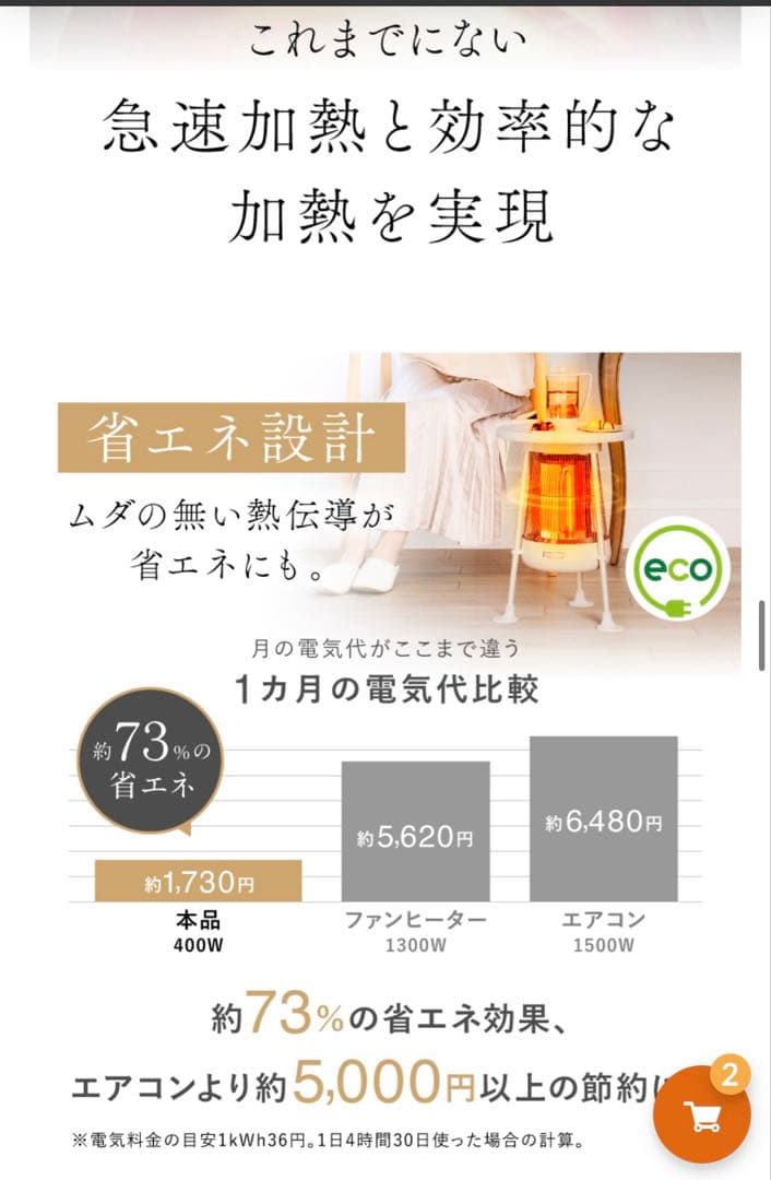 NIPLUXの電気ヒーターNUKUREA