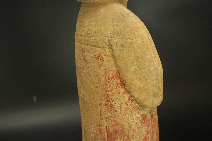 中国美術 加彩 女人 俑 高36.5cm(A883)